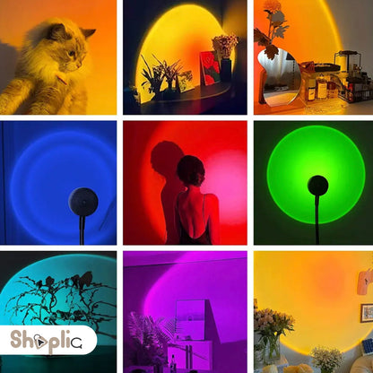 LÁMPARA PROYECTORA DE ATARDECERES CON 16 COLORES