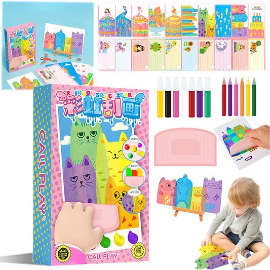 🎅20 piezas de Arte para Rascar DIY Arcoíris