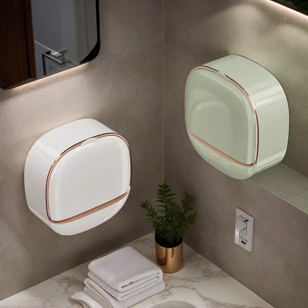 Jabonera de Pared con Drenaje Doble – Elegancia y Limpieza Sin Taladros