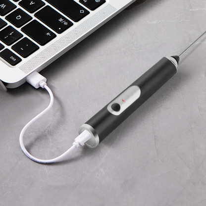 Batidor de Café, Espumador de Leche y Batidor de Huevos de 3 Velocidades Recargable por USB (2 Accesorios) - Next-Gen Uniqou™