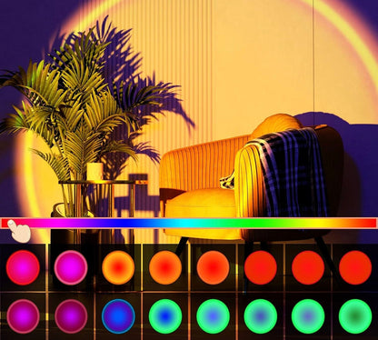 LÁMPARA PROYECTORA DE ATARDECERES CON 16 COLORES