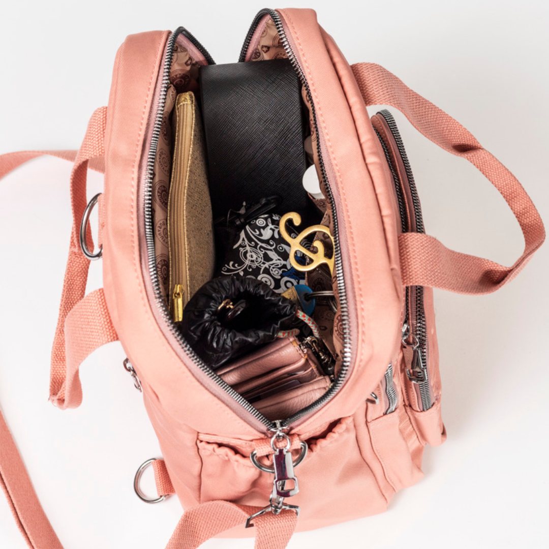 Mochila Atenas – Bandolera, USB, antirrobo