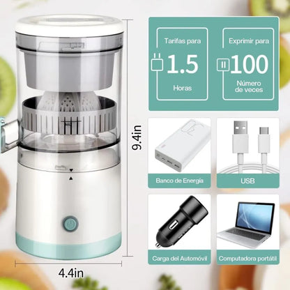 Exprimidor portatil y recargable para llevar donde sea