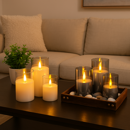 Velas LED con Control - 3 Unidades